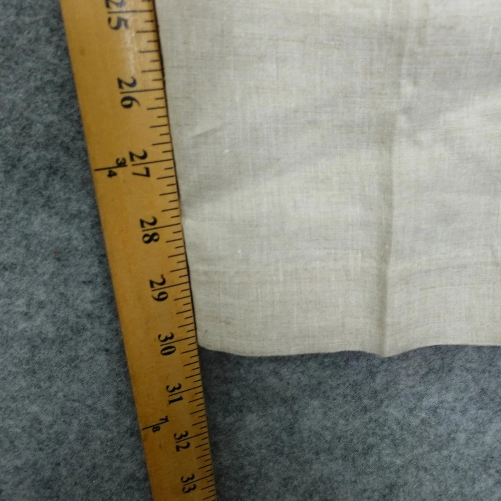 ZARA Linen Pants Mens L Cream White Neutral Flax Summer Coastal Workwear 34x30